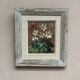 Mid-Century Oil on Panel “Flowers” by Unknown Artist, Vintage & Framed 20 × 23cm