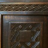 Brutalist African sideboard attributed to Berquin 1960