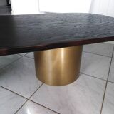 Table basse ovale pieds cylindre