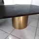Oval coffee table with cylinder legs