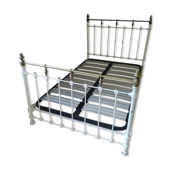 Metal and brass bed 120 cm