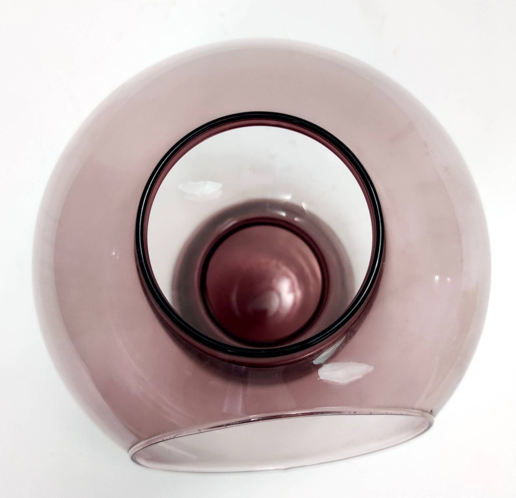 Old Rose Murano Glass Vase with a Hole, Italy