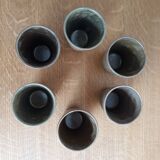 Lot de 6 verre ou tasse en grès