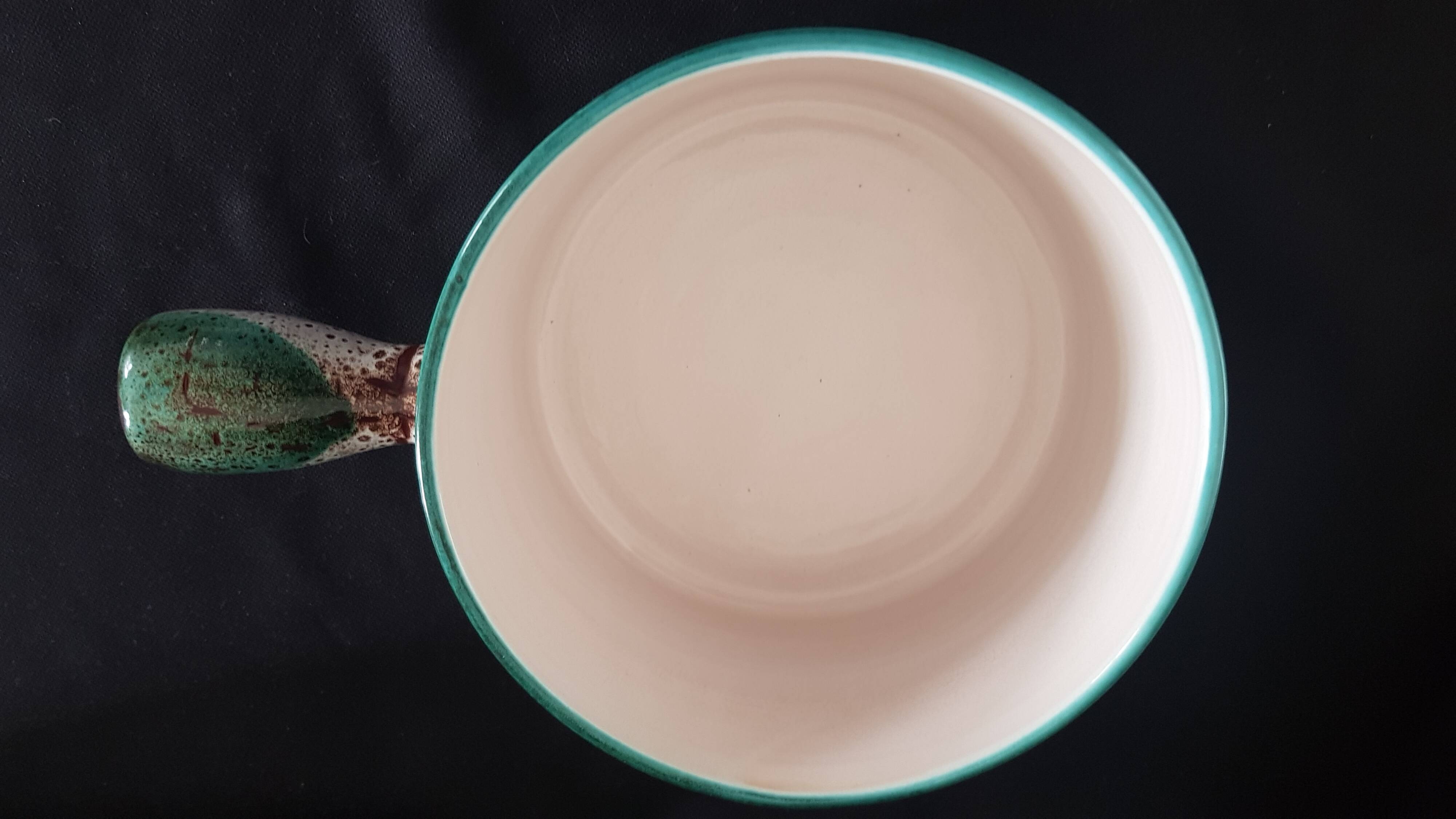 Vallauris frying pan with "Aux Chardons" motif, by Etienne Daniel