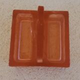 Art Deco pink glass salt shaker