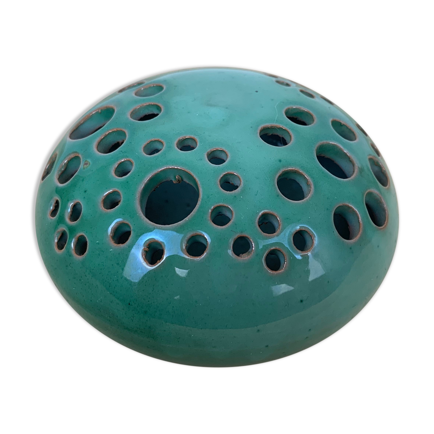 Vase ball pique flower ceramic 60s