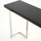 Console laquée noire et chrome Guy Lefevre pour Maison Jansen 1970