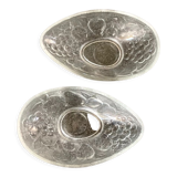 Duo of glass avocado cups