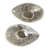 Duo of glass avocado cups