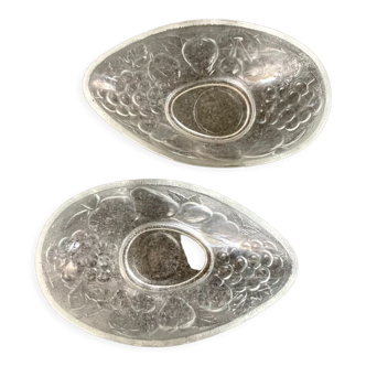 Duo of glass avocado cups