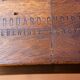 Mahogany coffee table, green leather, bronze Empire style