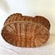 Vintage woven wicker basket for cat or dog
