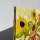 Tableau bouquet de fleurs tournesol