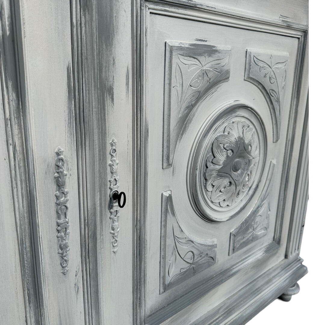 Low wooden sideboard