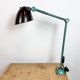 Large Green Industrial Workshop Table Lamp, 1960s