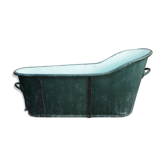Baignoire en zinc socle en bois epoque 19eme