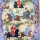 Paire de peintures Perses Khatam