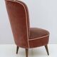 Nello Pini Mid-Century Modern Italian Velvet Reclining Armchair, Novarredo