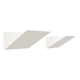 Pair of vintage wall sconces, matte white metal, France, 1970.