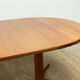 Extendable round mid century teak dining table, 1950s, Denmark