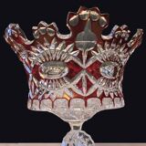 Red crystal fruit bowl