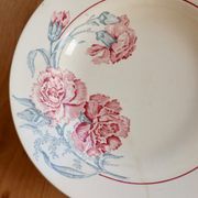 Vintage hollow plate from Saint-Amand, ironstone, Antibes design.
