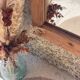 Hanging wooden mirror