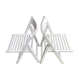 Pair of vintage white wooden folding chairs