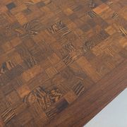 Vintage rectangular coffee table by Dieter Wackerlin in wood mosaic.