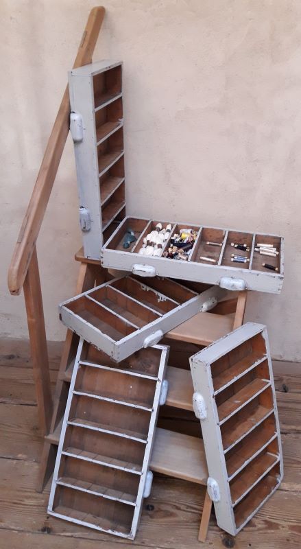 Set of 5 drawers with compartments 60x29,5x7cm