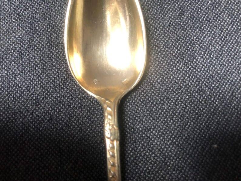Vintage Art Nouveau Metal Teaspoons - Set of 6, France