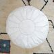 Moroccan leather pouf