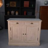Buffet bas 2 portes patine blanche 1960's