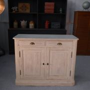 Low sideboard with 2 doors, white patina, 1960s
