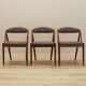Set of three teak chairs, Danish design, 1970s, designer: Kai Kristiansen