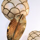 Lampadaire palmier floral laiton et nacre de capiz 1970
