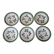 Badonviller - Set of 6 dessert plates in earthenware - Holly pattern