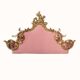 Italian rococo-style headboard in carved gilded wood, 19th century.