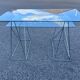 bureau chrome et verre