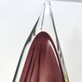 Bol ou centre de table en verre Sommerso marron par Seguso, Italie