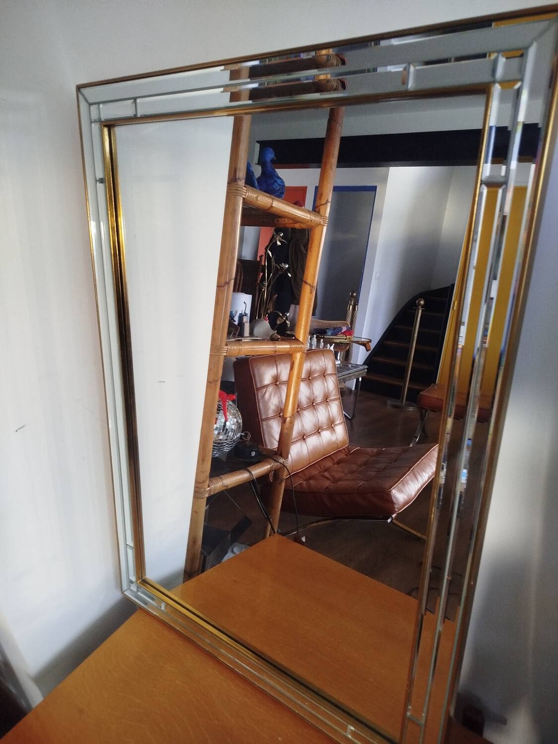 Bevelled Grand Mirror Deknudt, 1970s