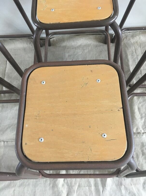 Set 6 industrial stools