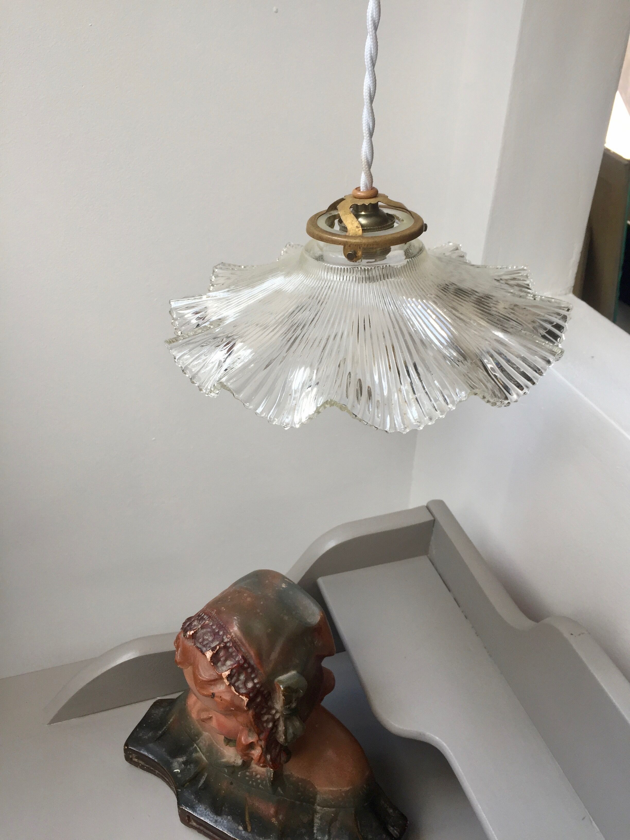 Former  striated glass hanging