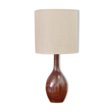 Stoneware and ecru woven jute lamp