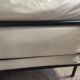 2-seater beige leather black metal frames