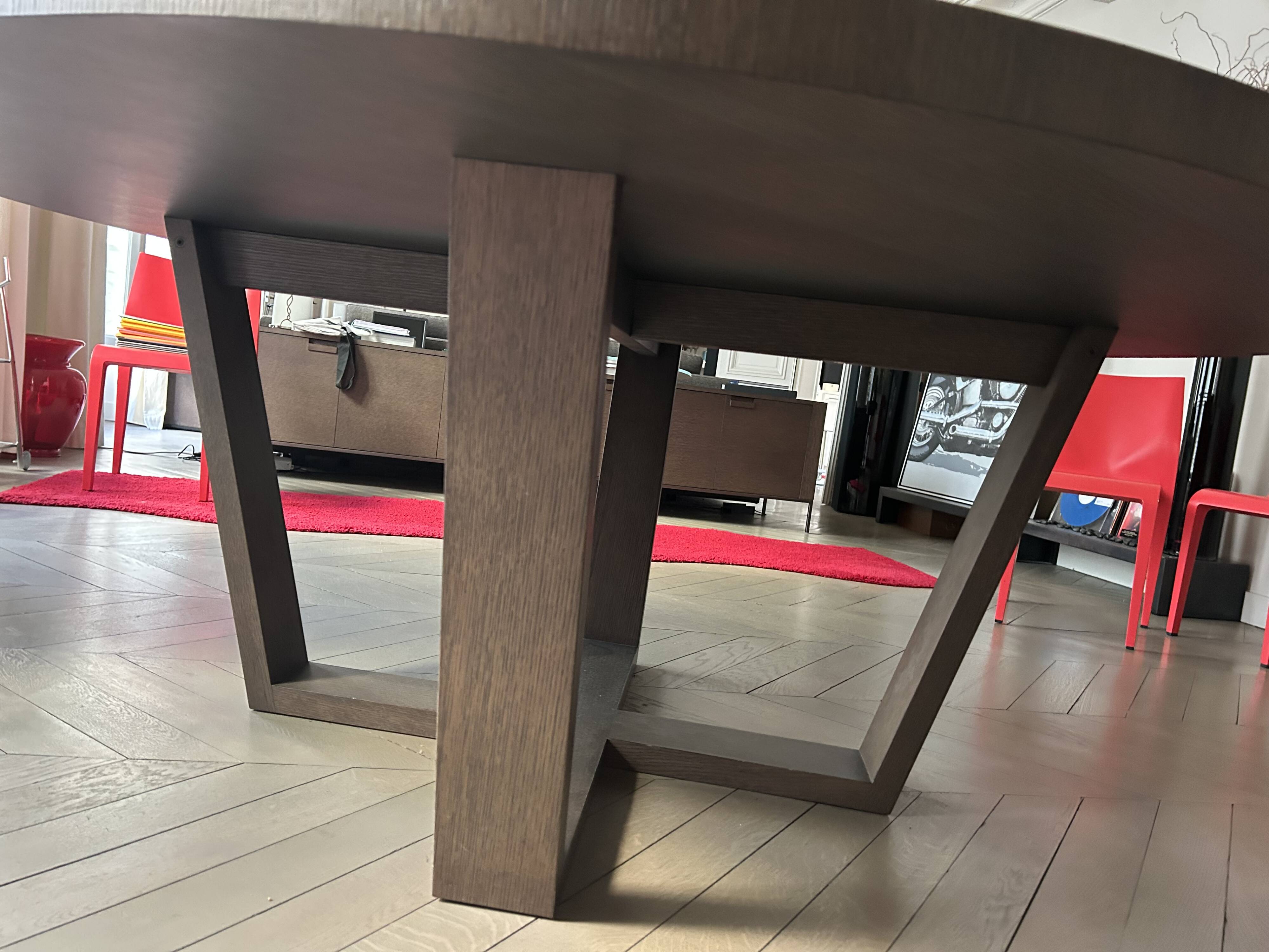 Maxalto Xilos round table diameter 1780 grey oak