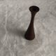 Vintage stained birch wood candle holder, Scandinavian design