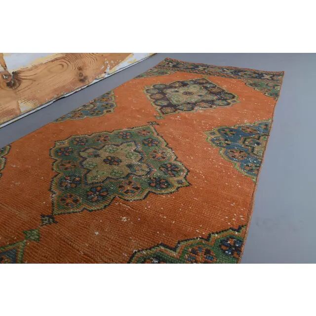 1960s vintage Turkish hand-knotted runner 82x335