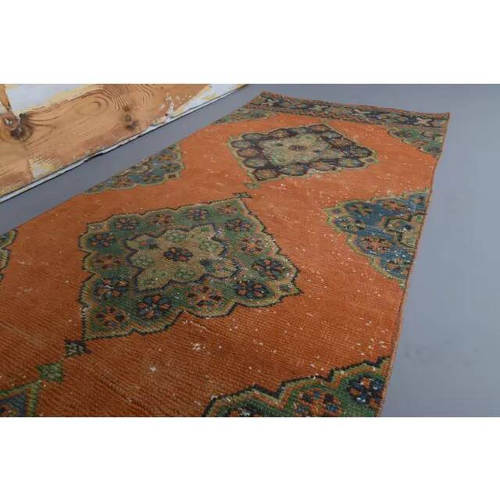 1960s vintage Turkish hand-knotted runner 82x335