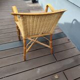 Vintage wicker armchair